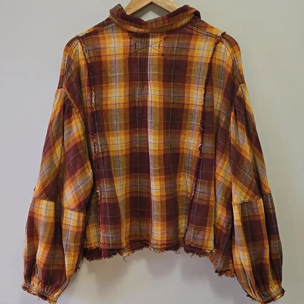 Free People We The‎ Free Kyoto Oversized Double Cloth Swing Flannel XS
